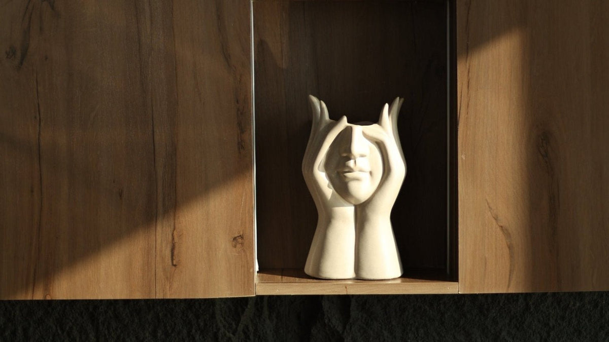 Aurilia sculptural ceramic vase shaped around the human form