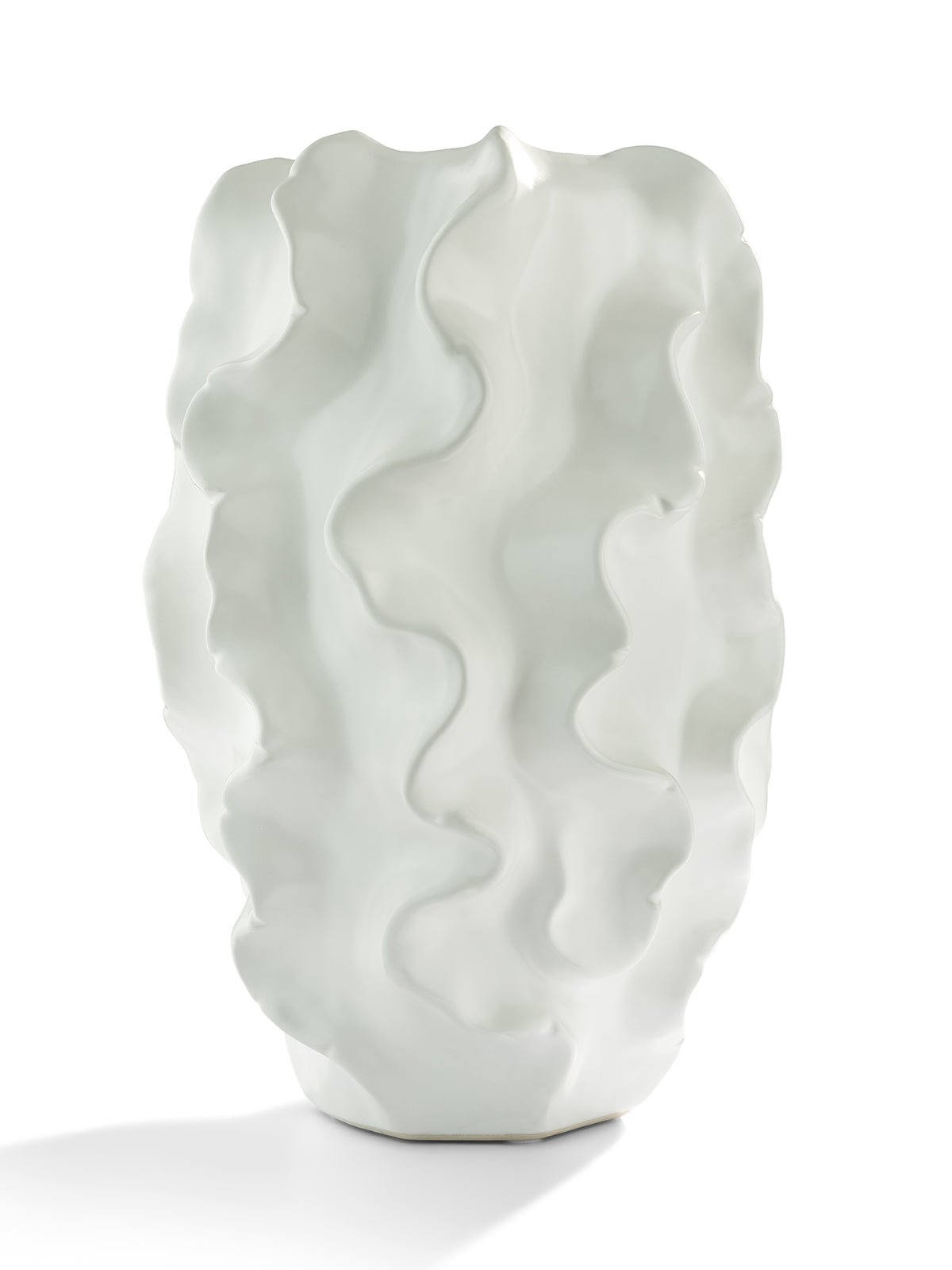 Ondara Bianca – White Sculptural Ceramic Vase | Casa Vincenzo