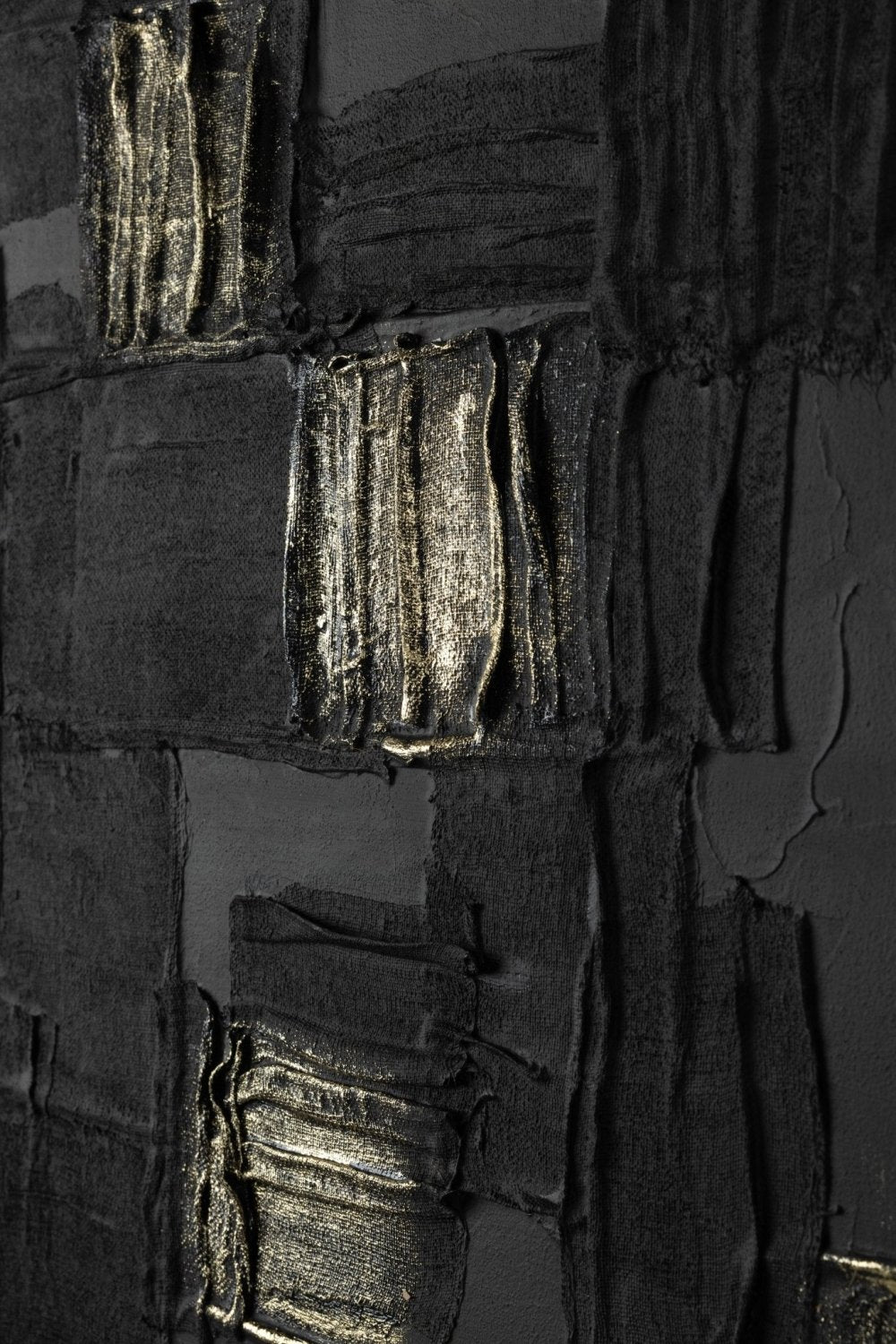 Tenebra dark textured wall art with scattered light