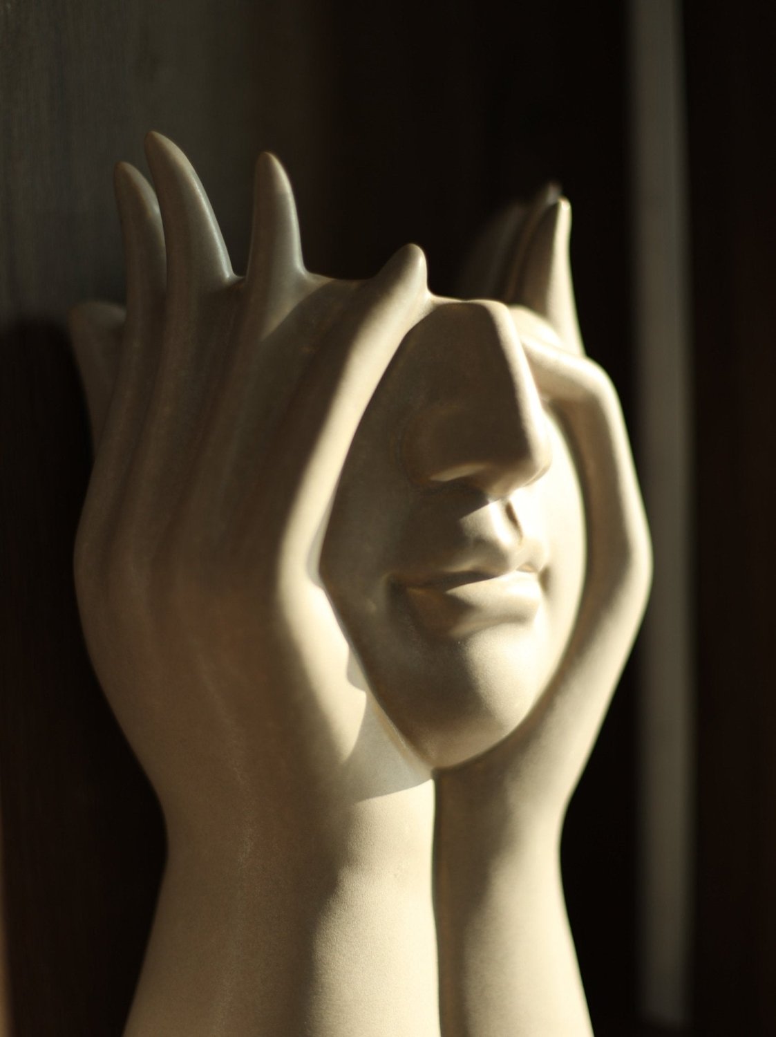 Aurilia sculptural ceramic vase shaped around the human form