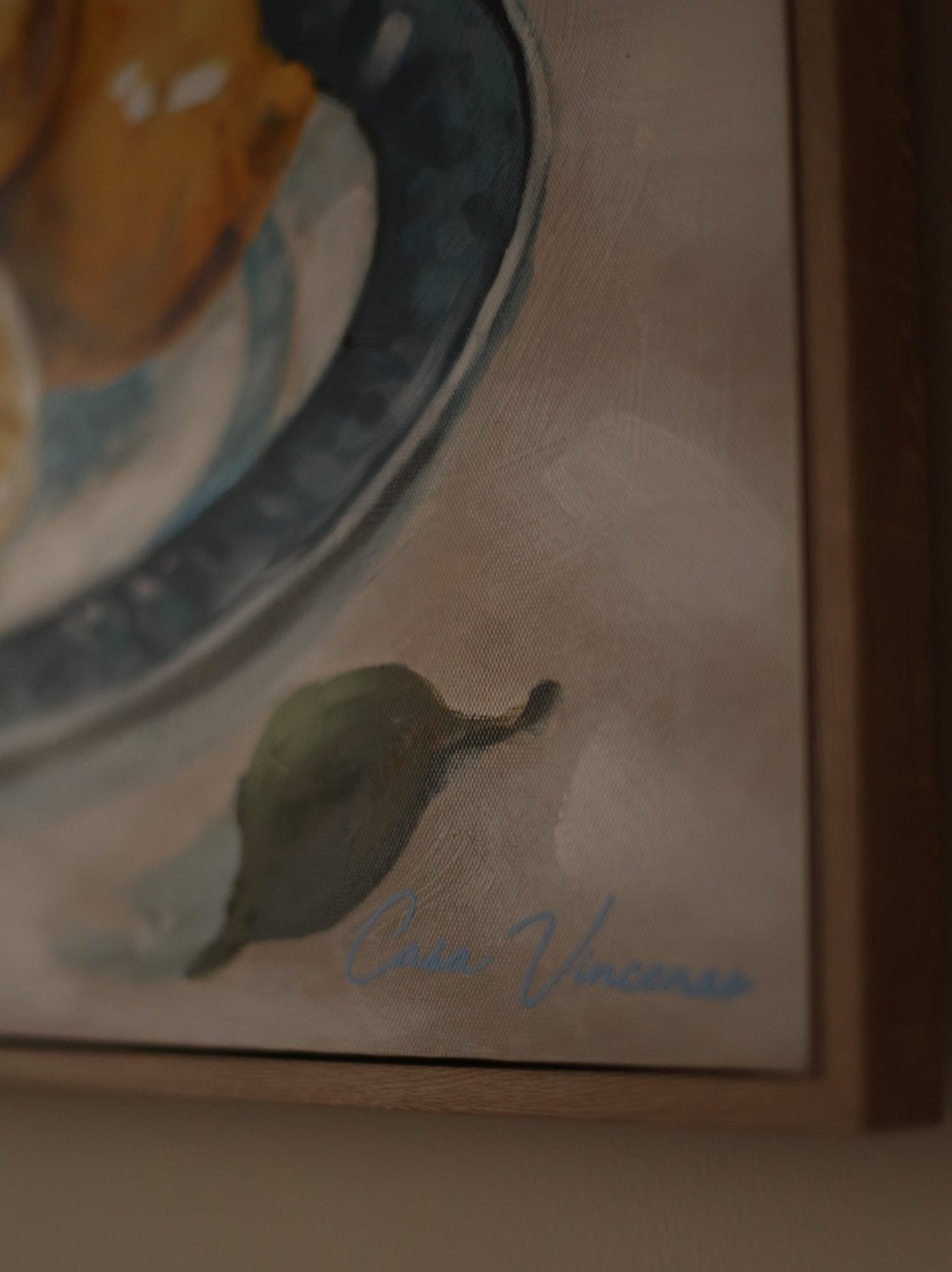 Sorrento framed wall art in Mediterranean coastal tones