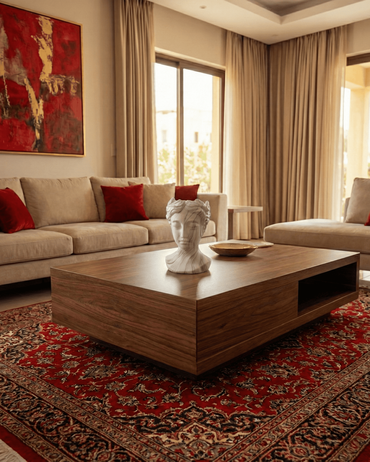 Divina porcelain vase with hand-painted marble veining